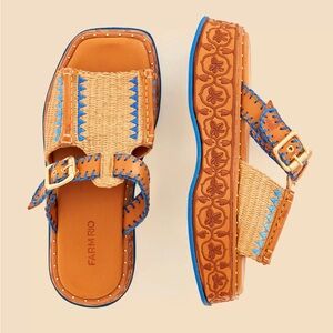 Farm Rio Rust Flatform Mule Sandals